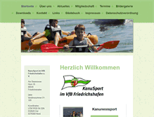 Tablet Screenshot of kanu-sport-friedrichshafen.de